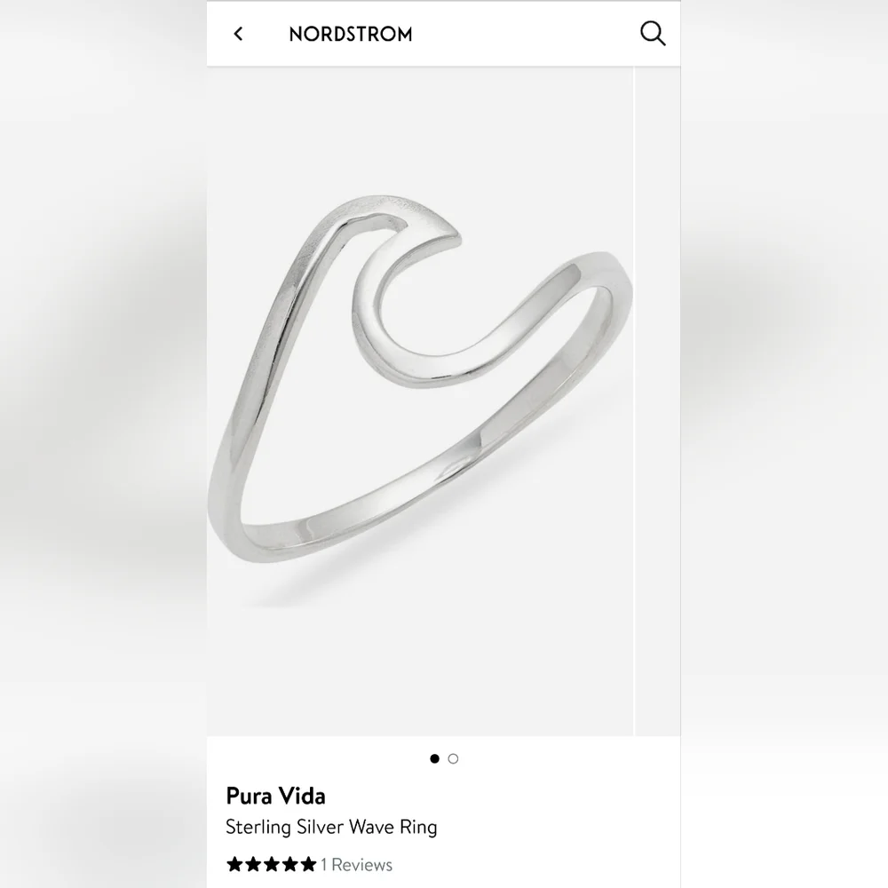 Pura Vida Sterling Silver Wave Ring - Picture 2 of 5